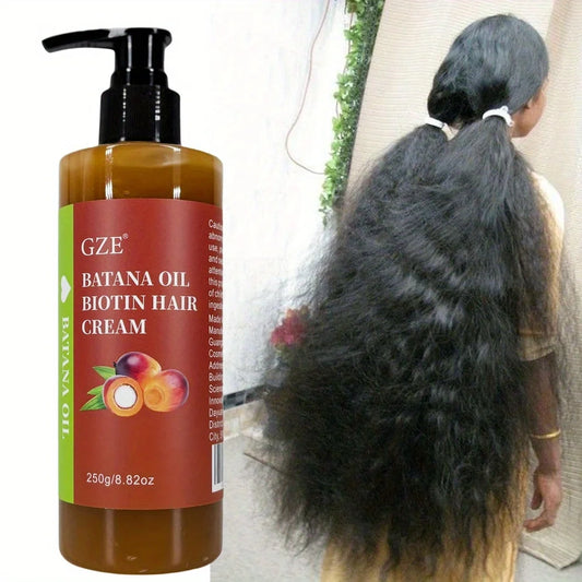 GZE Batana Oil & Biotin Hair Cream – Stronger, Thicker Hair with Less Breakage