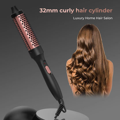 32mm Heated Curling Brush – Volumizing & Smooth Hair Styler