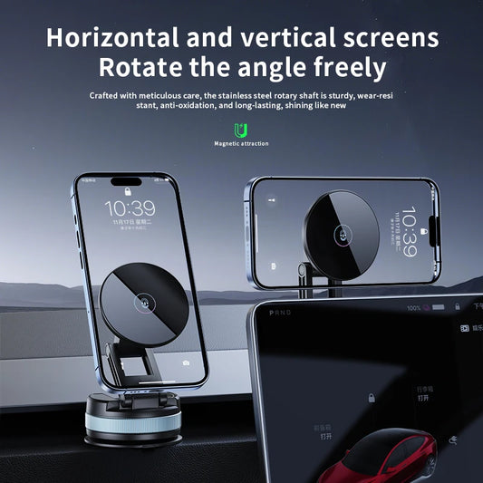 Magnetic Car Phone Holder with Strong Suction – Universal Dashboard Mount