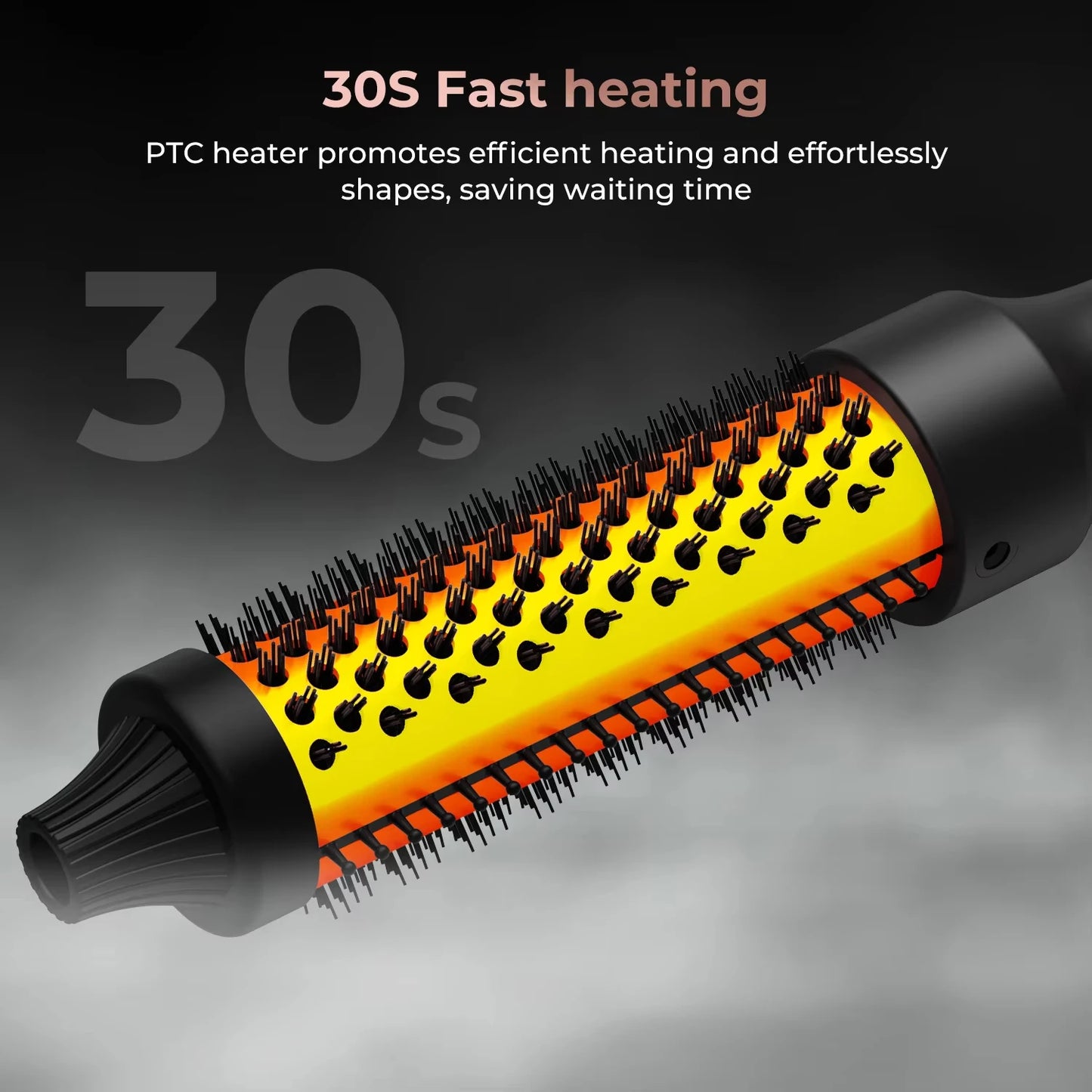 32mm Heated Curling Brush – Volumizing & Smooth Hair Styler