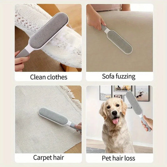 Double-Sided Pet Hair Remover Brush for Cats & Dogs - Lint & Fur Cleaner for Clothes, Sofa & Carpets