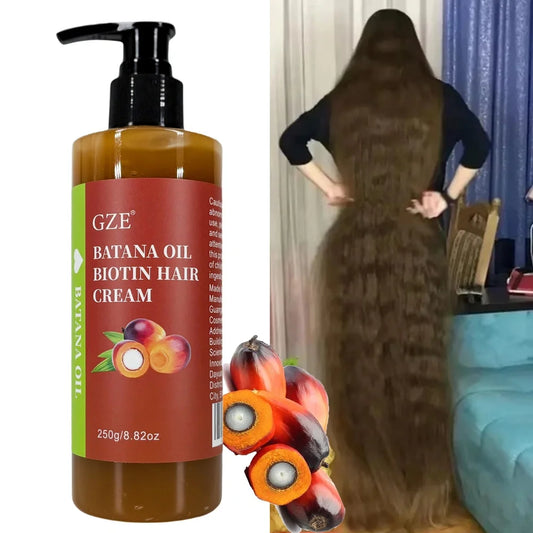 GZE Batana Oil & Biotin Hair Cream – Stronger, Thicker Hair with Less Breakage
