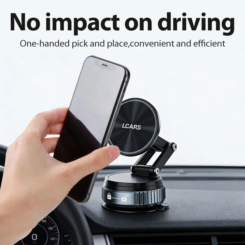 Magnetic Car Phone Holder with Strong Suction – Universal Dashboard Mount
